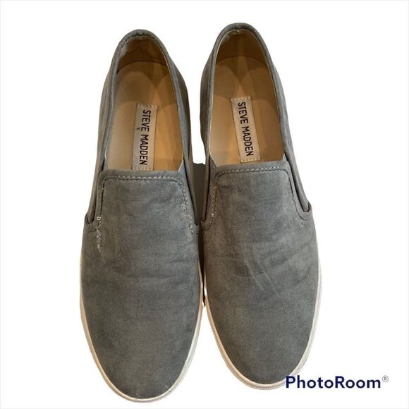 Steve Madden Emily Gray Faux Suede Sneakers - Picture 2 of 12